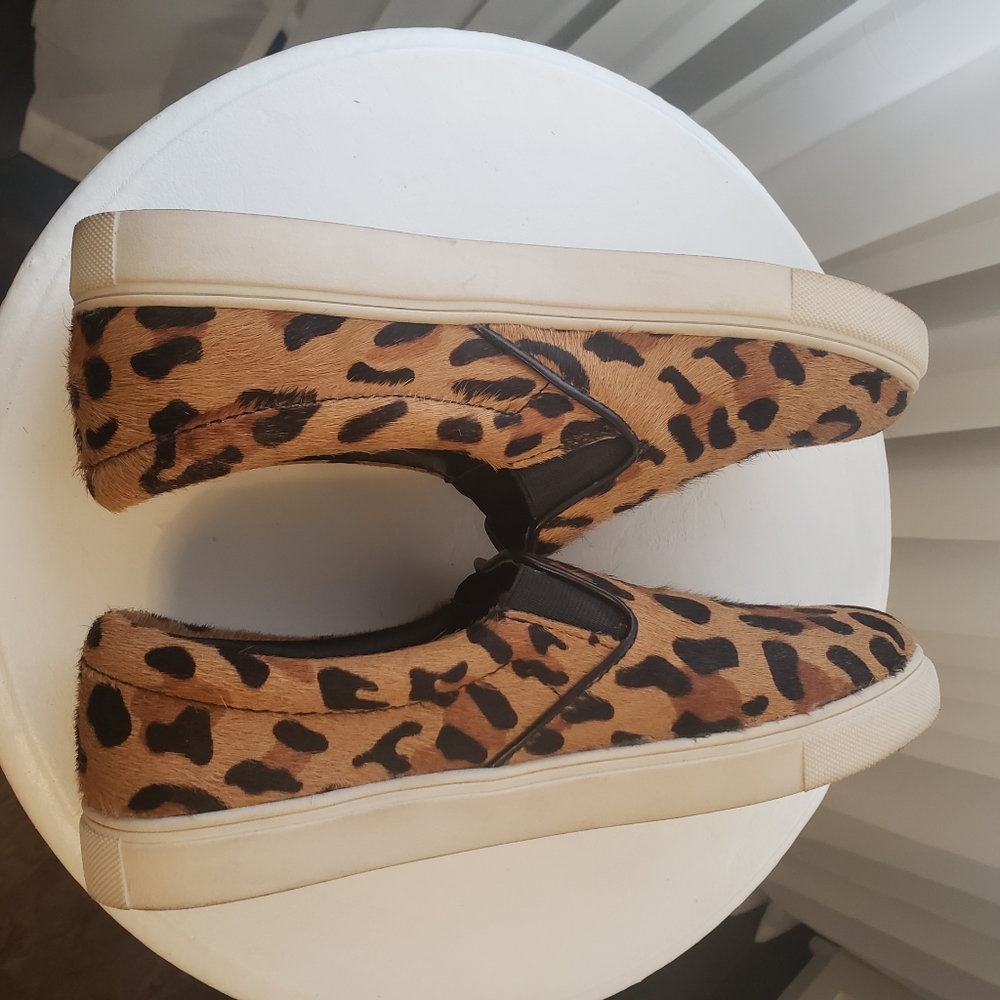 Steve Madden cow hide Leopard print flat shoes, sz 38.5 - Picture 6 of 7